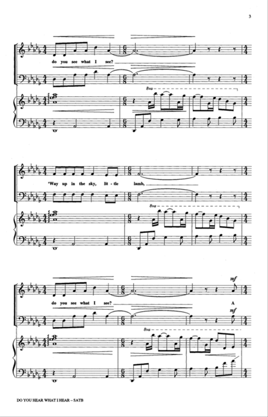 Do You Hear What I Hear 4-Part scores gallery preview page 2