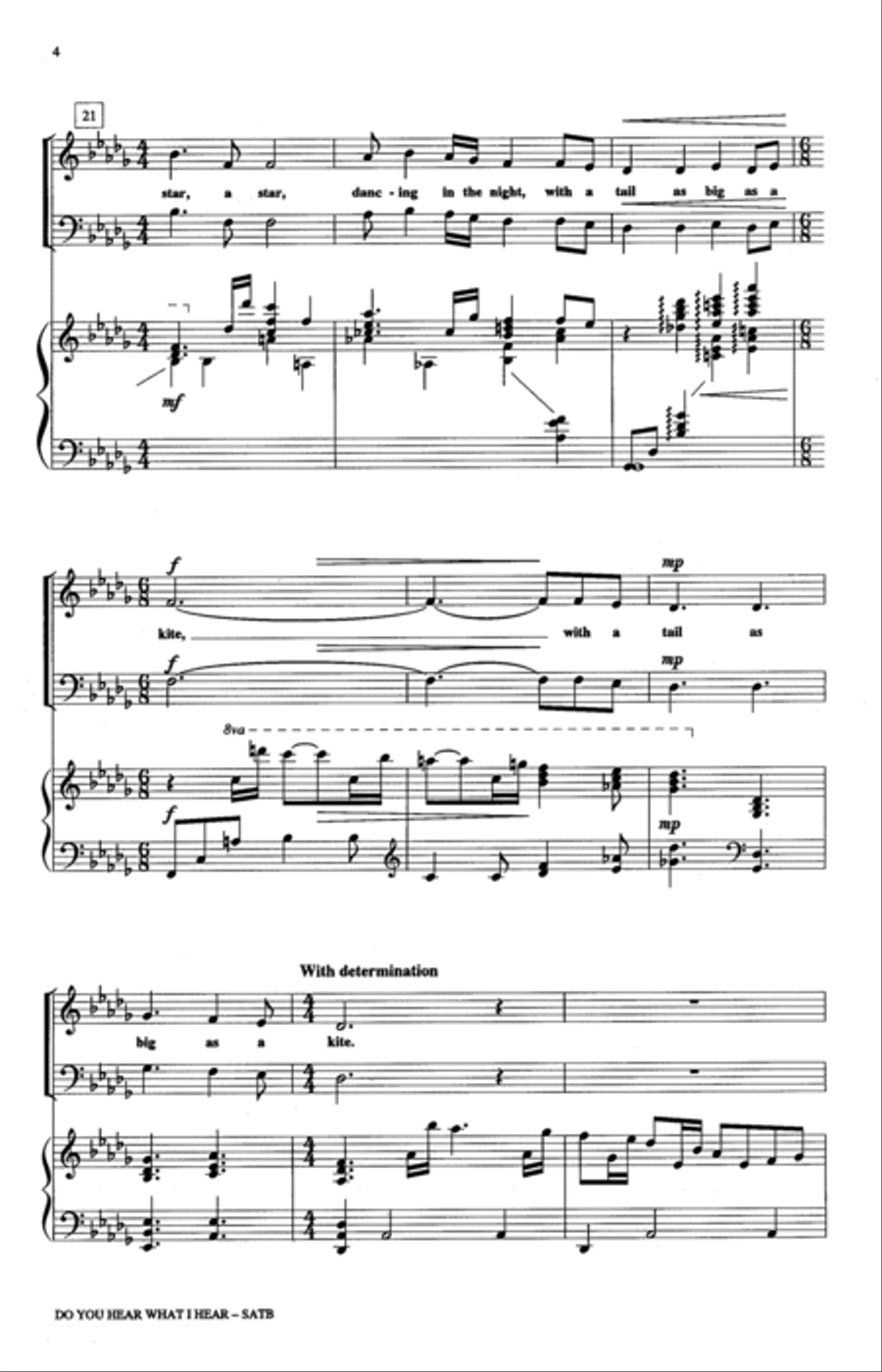 Do You Hear What I Hear 4-Part scores gallery preview page 3