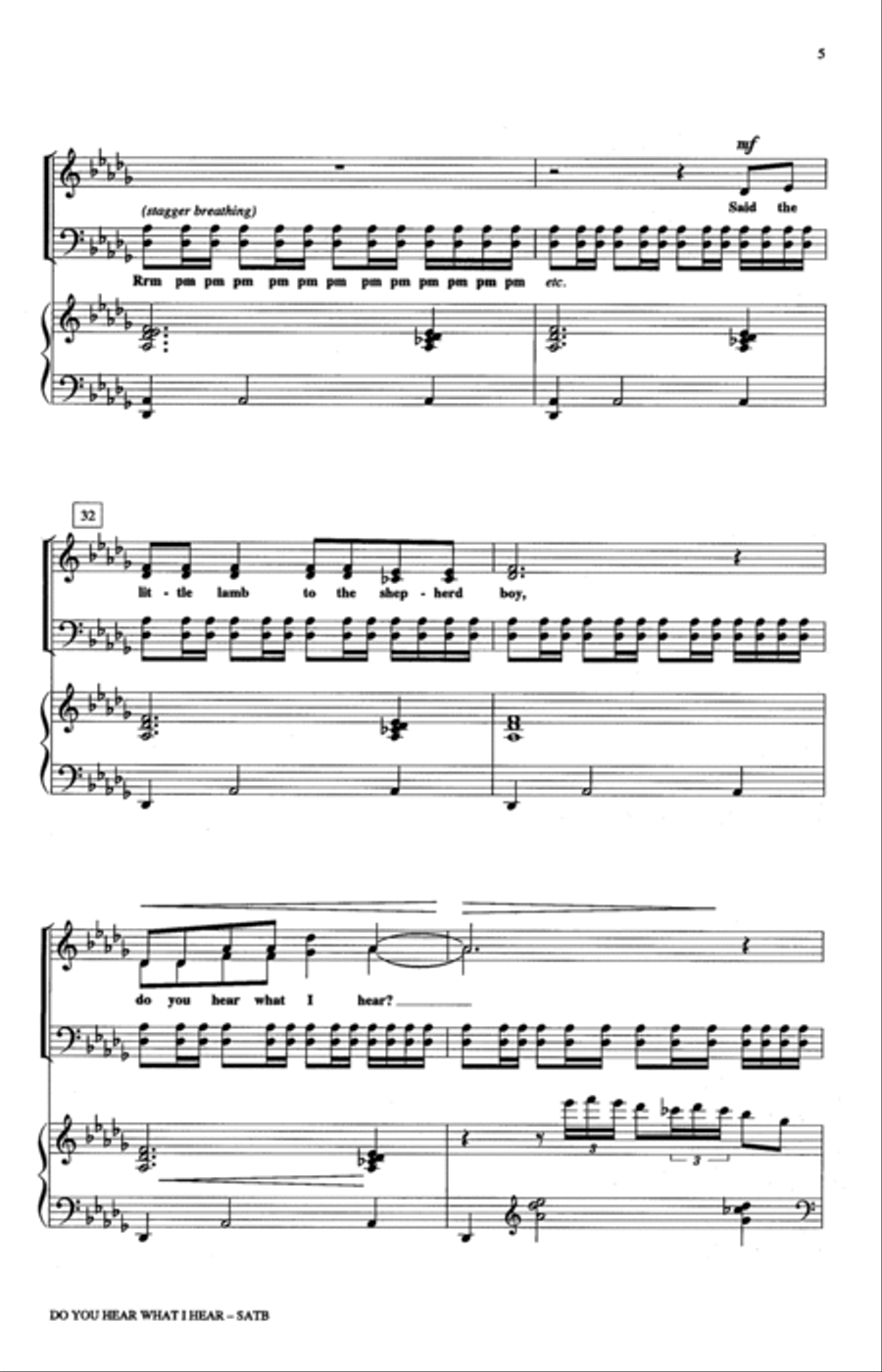 Do You Hear What I Hear 4-Part scores gallery preview page 4