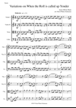 Variations on When the Roll Is Called Up Yonder for string quartet mini preview