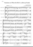 Variations on When the Roll Is Called Up Yonder for clarinet quartet mini preview