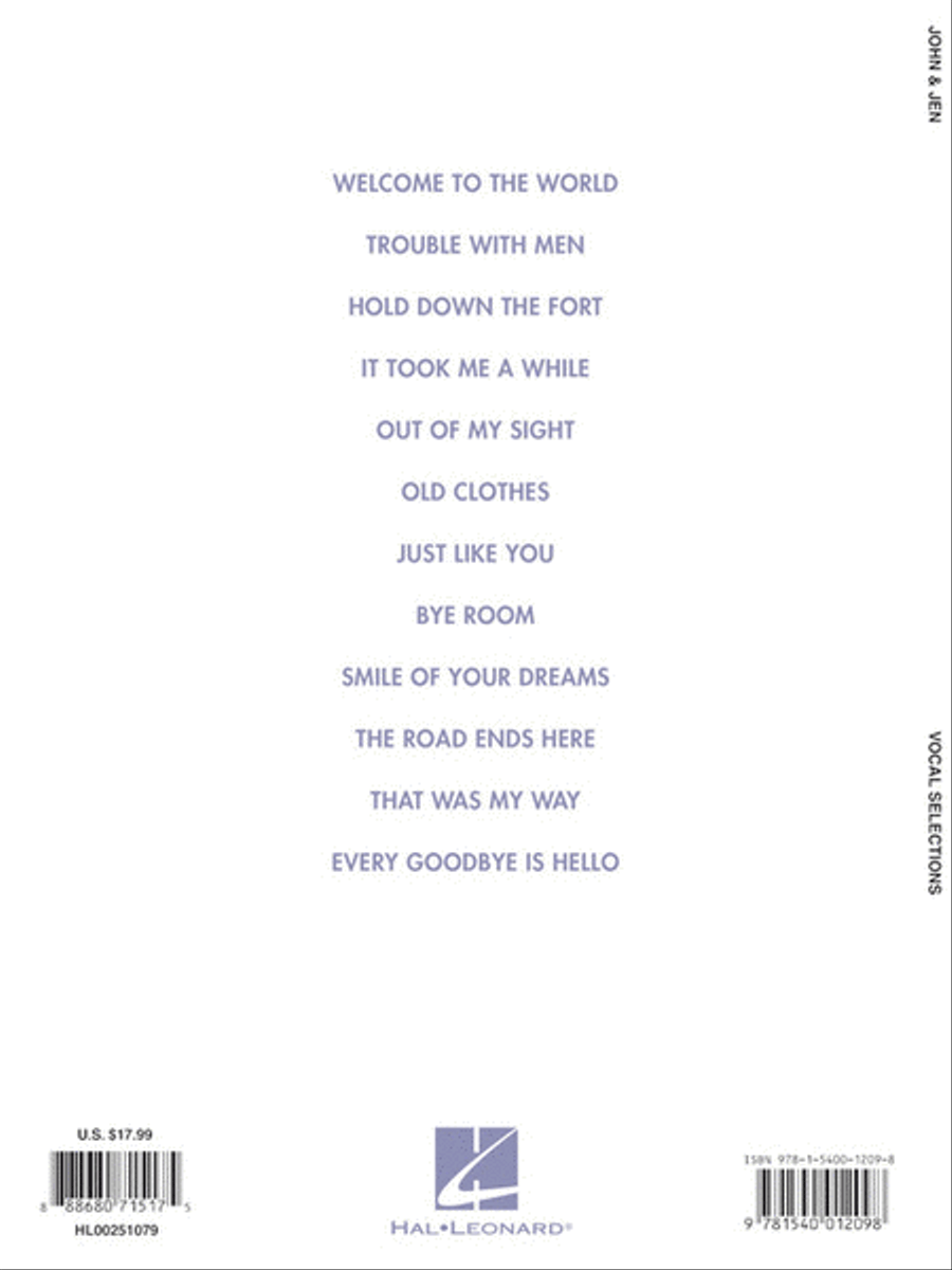 John & Jen John & Jen Piano, Vocal scores gallery preview page 11