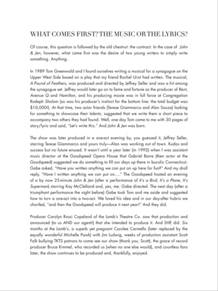 John & Jen John & Jen Piano, Vocal scores gallery preview page 5
