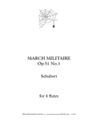 MARCH MILITAIRE for 4 flutes - SCHUBERT