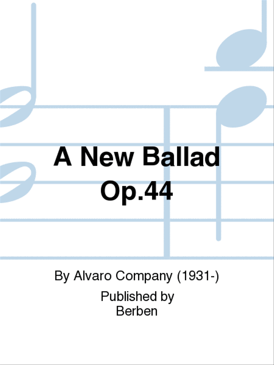 A New Ballad Op. 44 Chamber Music scores gallery preview page 1