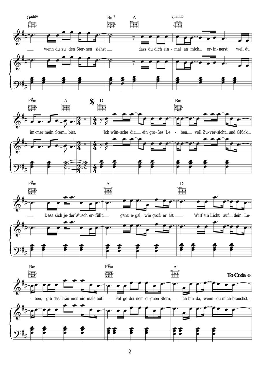 Ein Grosses Leben Ein Grosses Leben Piano, Vocal scores gallery preview page 2