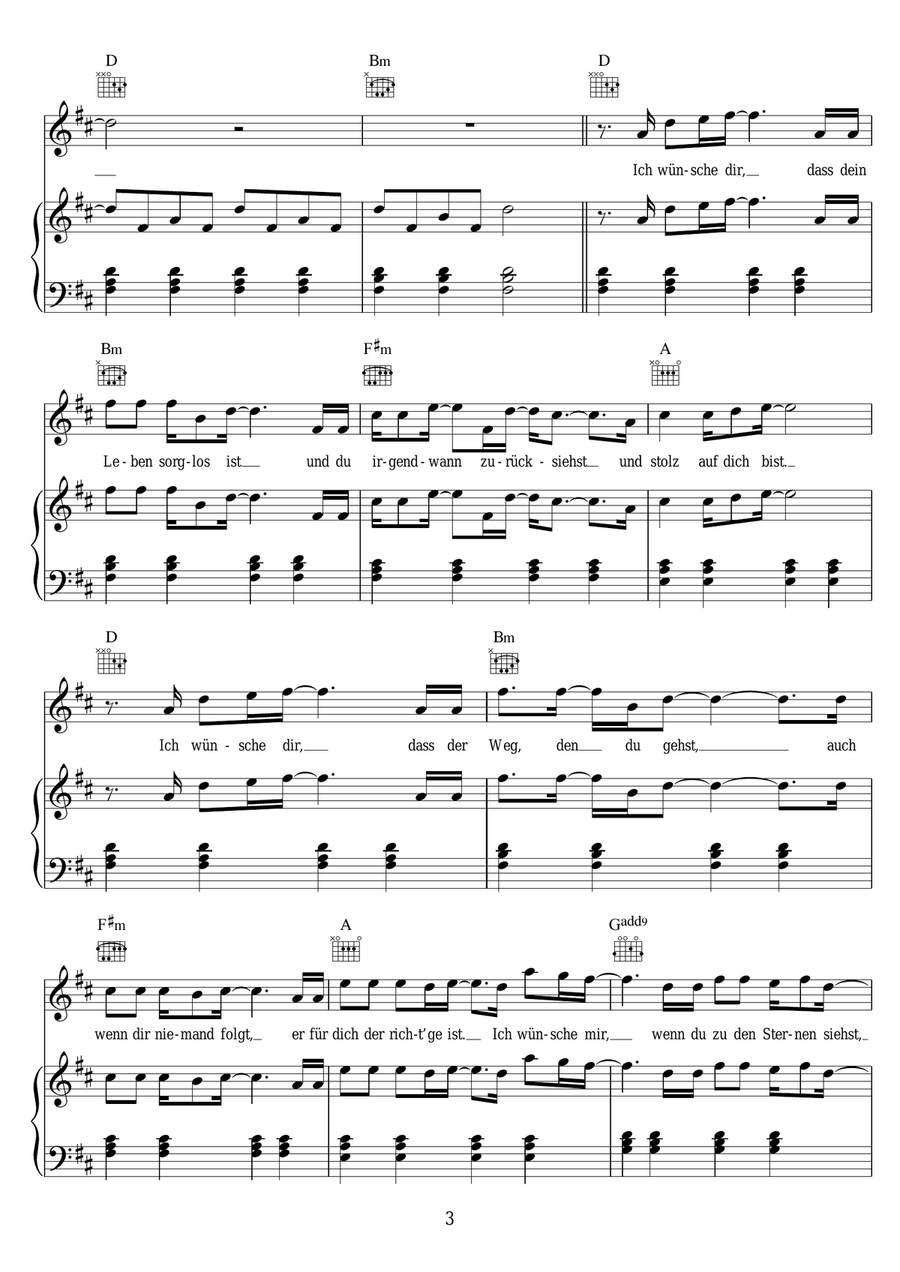 Ein Grosses Leben Ein Grosses Leben Piano, Vocal scores gallery preview page 3
