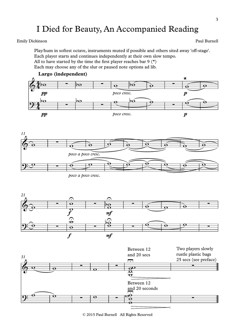 I Died for Beauty, an Accompanied Reading Voice scores gallery preview page 3