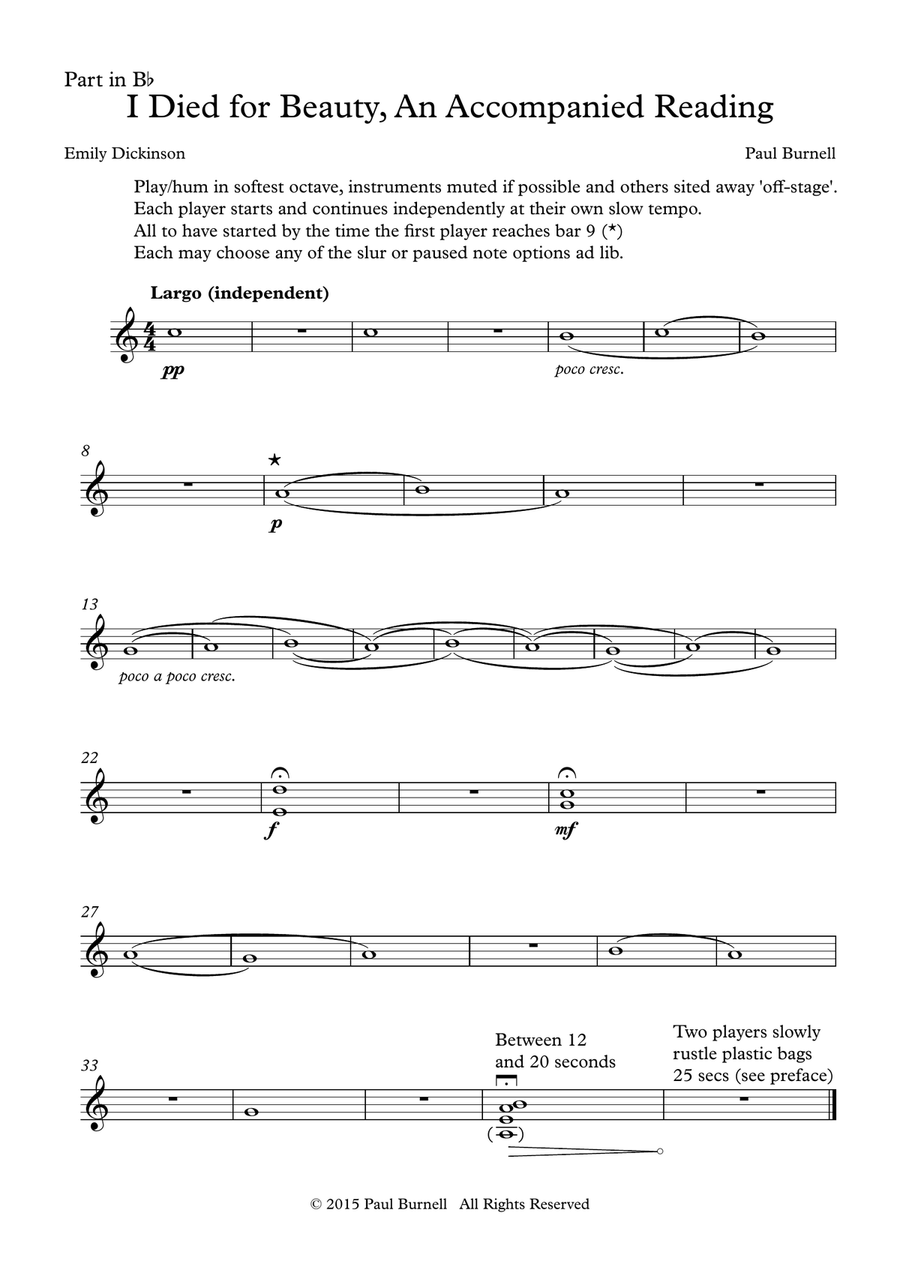 I Died for Beauty, an Accompanied Reading Voice scores gallery preview page 4