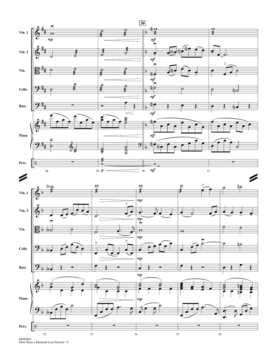 How Does a Moment Last Forever (from Beauty and the Beast) - Conductor Score (Full Score) String Orchestra scores gallery preview page 5