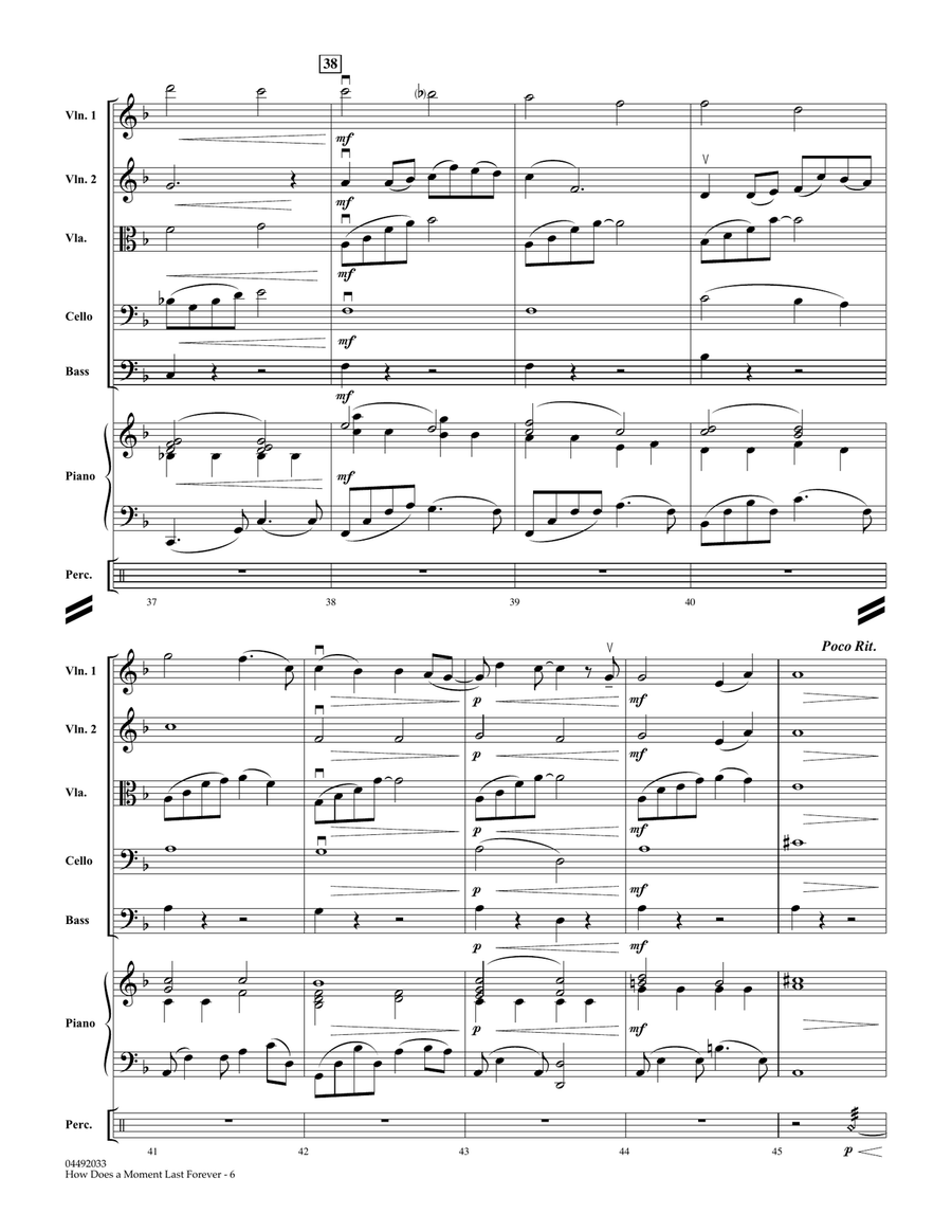 How Does a Moment Last Forever (from Beauty and the Beast) - Conductor Score (Full Score) String Orchestra scores gallery preview page 6