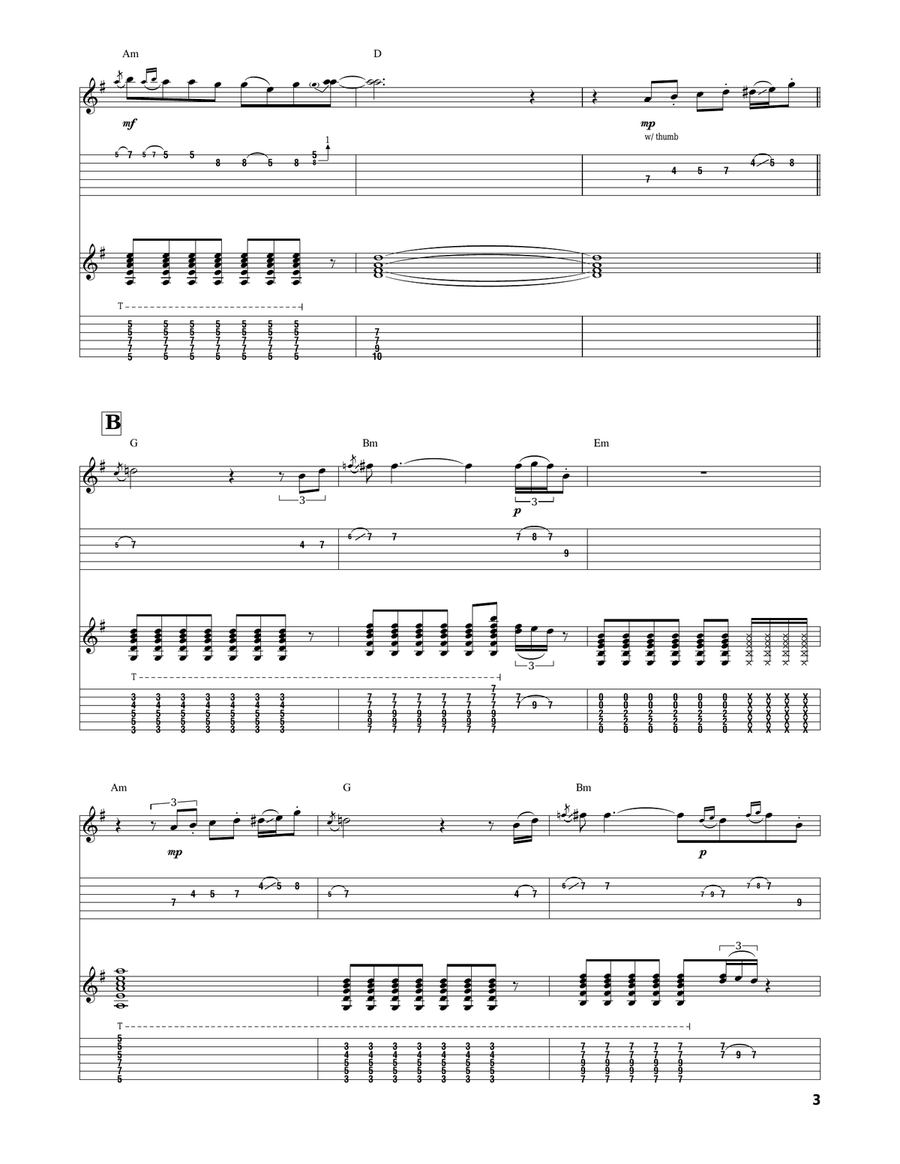 Samba Pa Ti Samba Pa Ti Acoustic Guitar scores gallery preview page 3