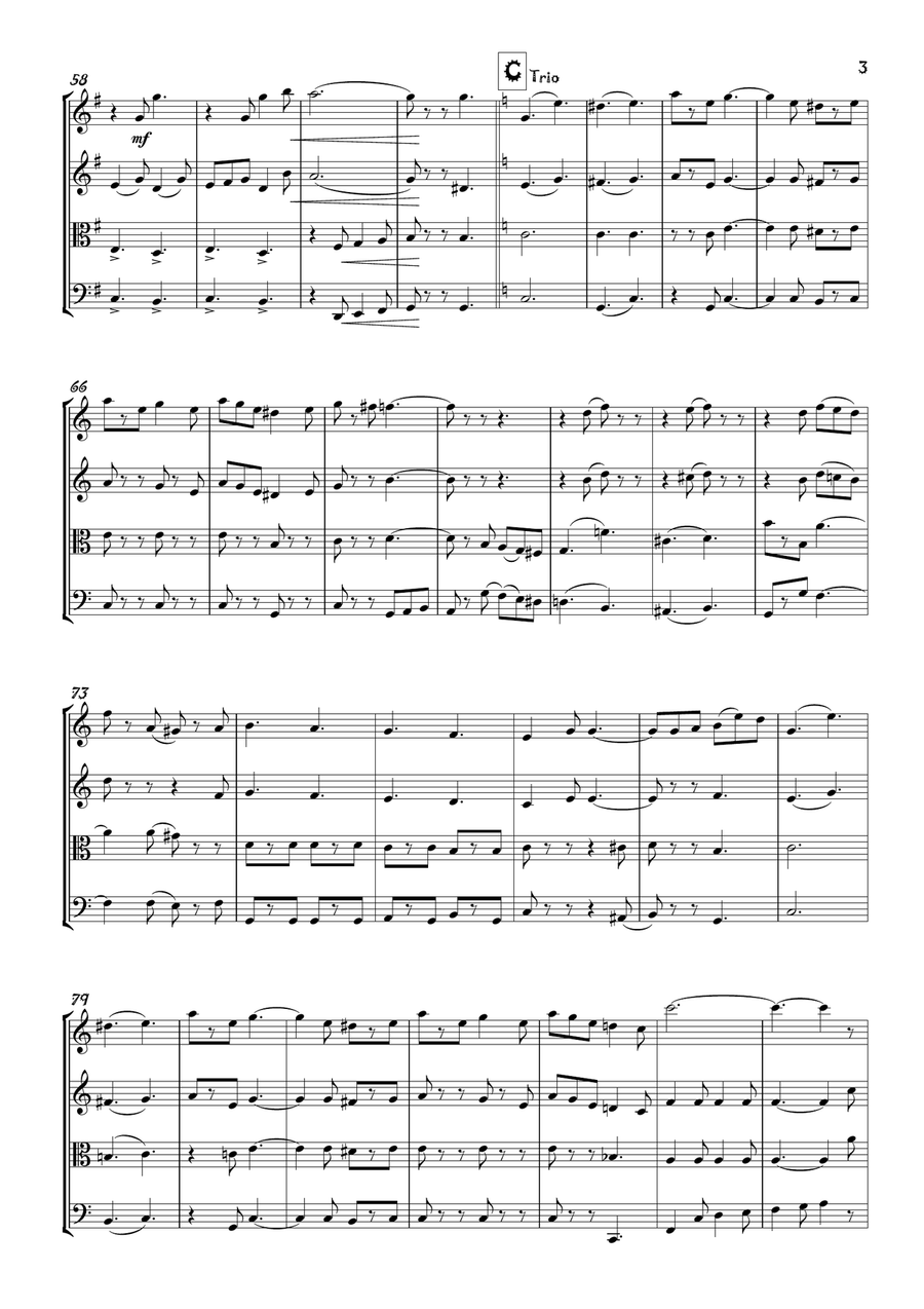 The Teddy Bears' Picnic The Teddy Bears' Picnic String Quartet scores gallery preview page 4