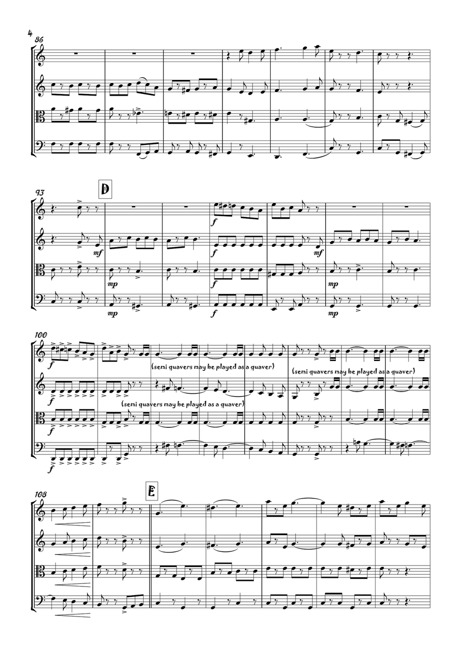 The Teddy Bears' Picnic The Teddy Bears' Picnic String Quartet scores gallery preview page 5