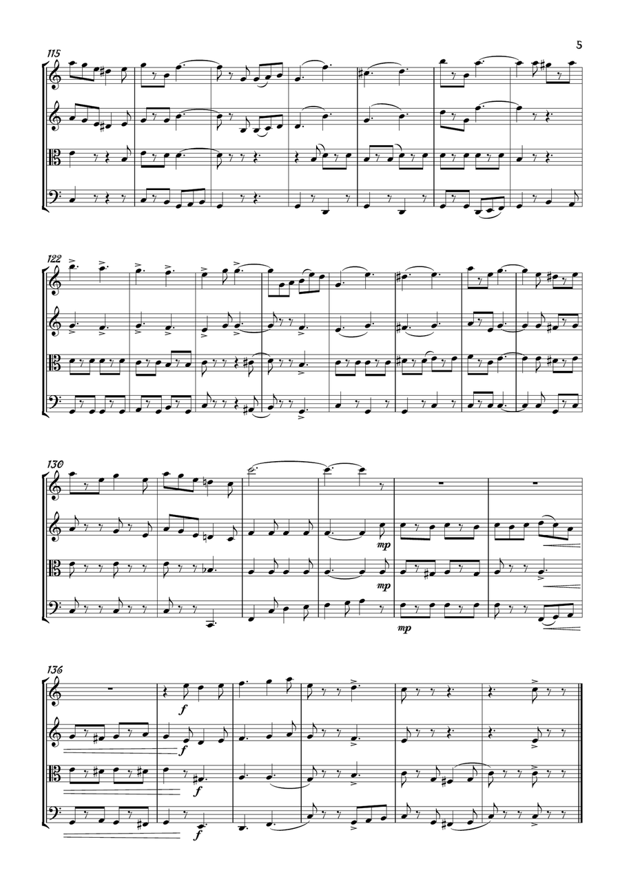 The Teddy Bears' Picnic The Teddy Bears' Picnic String Quartet scores gallery preview page 6