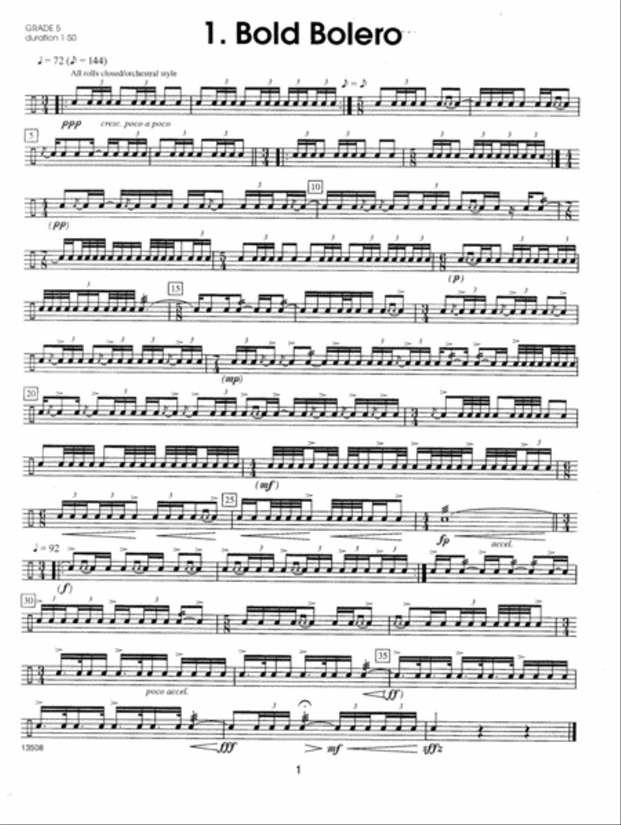 Contest Solos For The Advanced Snare Drummer Snare Drum scores gallery preview page 2
