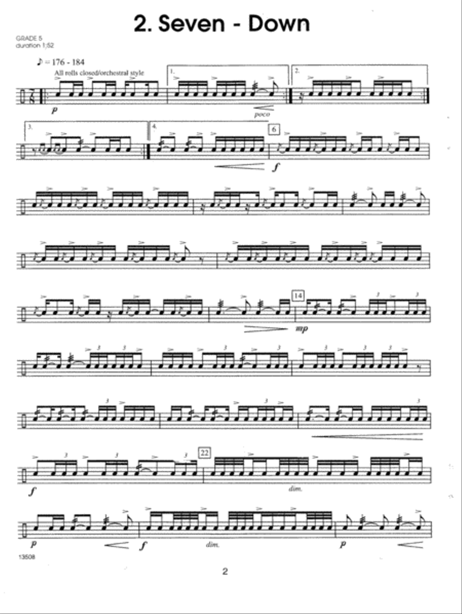Contest Solos For The Advanced Snare Drummer Snare Drum scores gallery preview page 3