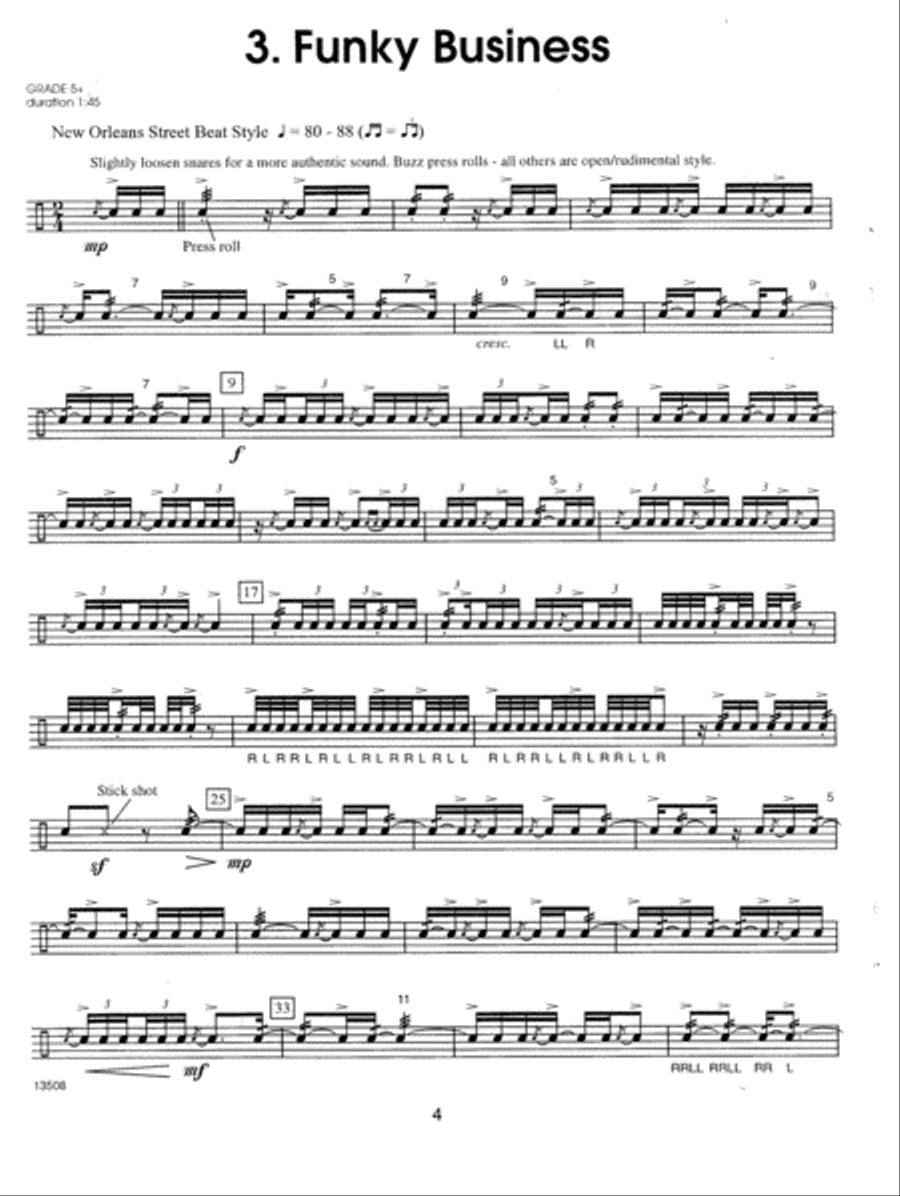 Contest Solos For The Advanced Snare Drummer Snare Drum scores gallery preview page 5