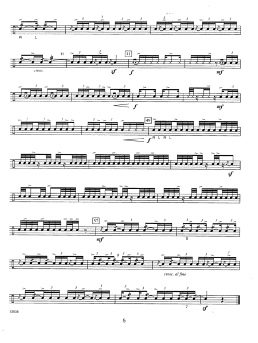 Contest Solos For The Advanced Snare Drummer Snare Drum scores gallery preview page 6