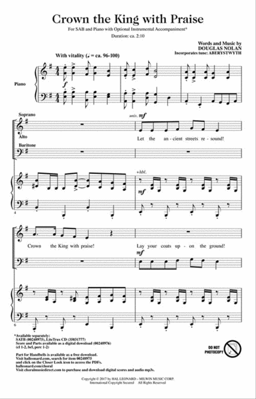 Crown the King with Praise 3-Part scores gallery preview page 2
