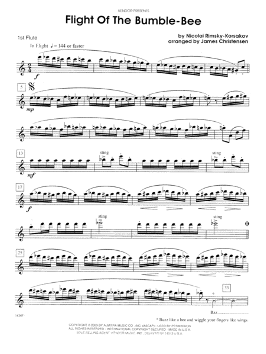 Flight Of The Bumble-Bee - 1st Flute Flute scores gallery preview page 1