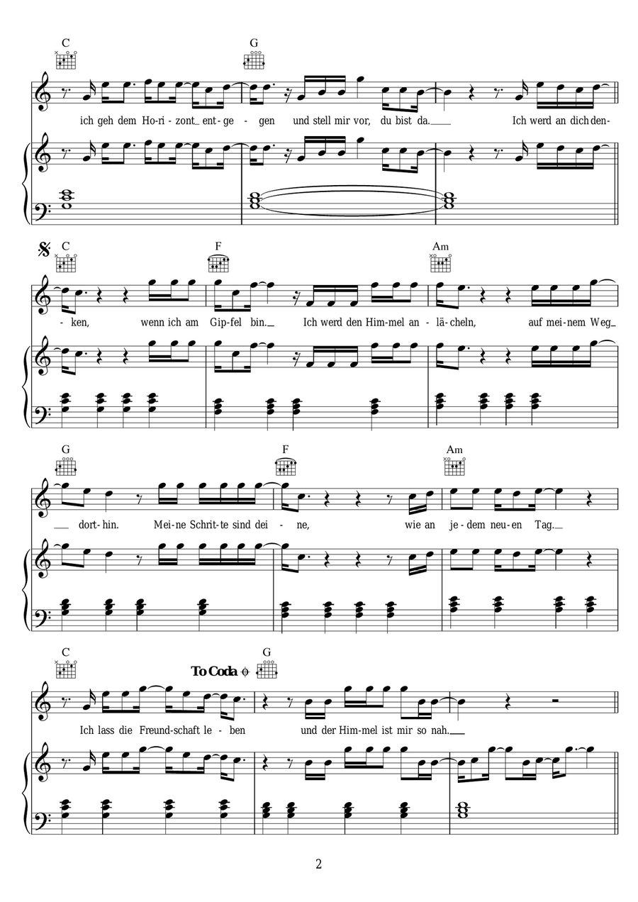 Dem Himmel So Nah Dem Himmel So Nah Piano, Vocal scores gallery preview page 2
