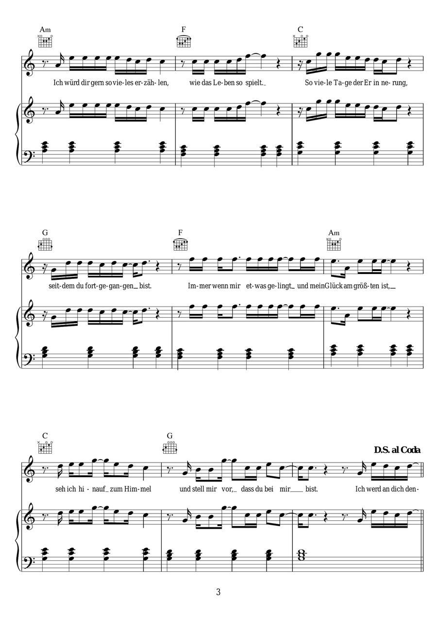 Dem Himmel So Nah Dem Himmel So Nah Piano, Vocal scores gallery preview page 3