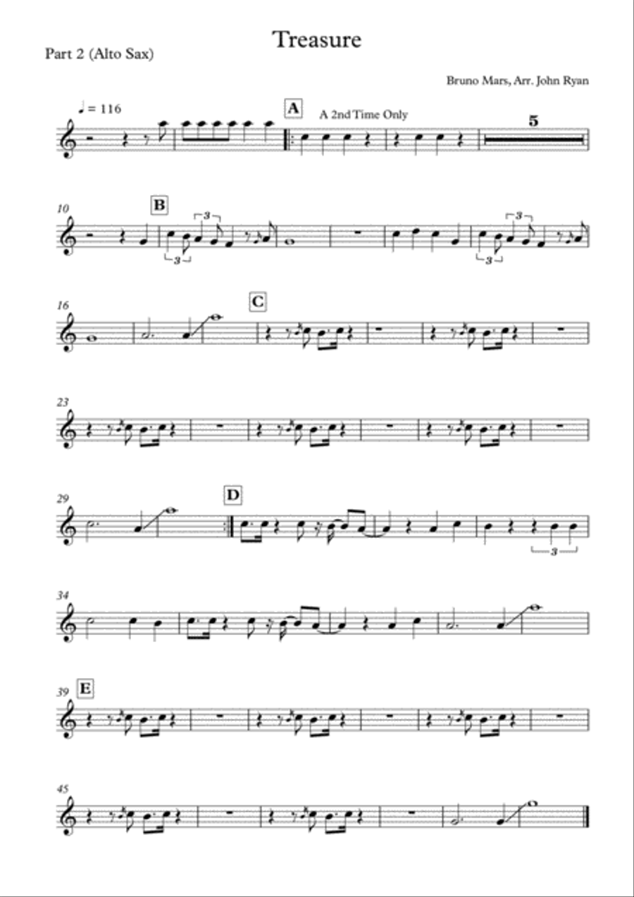Treasure Tenor Saxophone scores gallery preview page 2