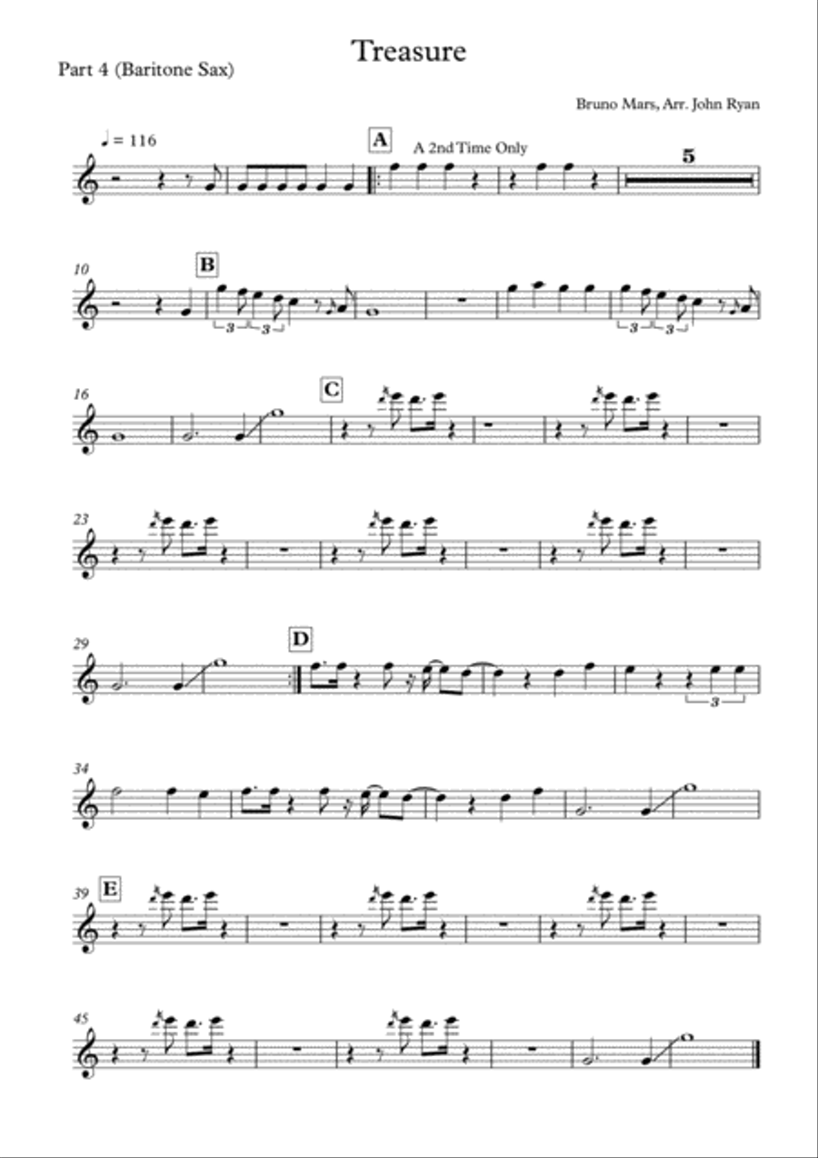 Treasure Tenor Saxophone scores gallery preview page 4