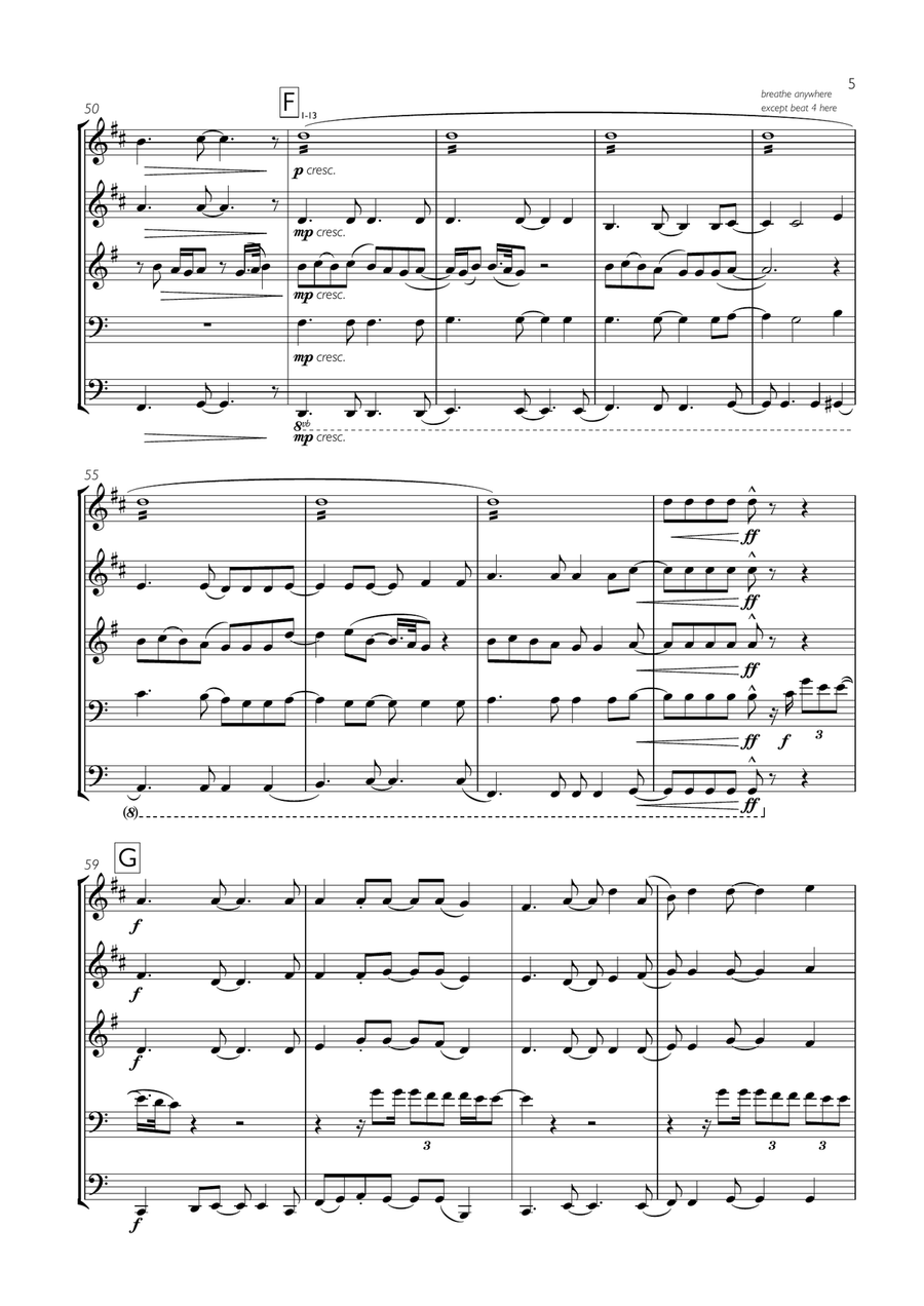 Thinking Out Loud Thinking Out Loud Brass Ensemble scores gallery preview page 5