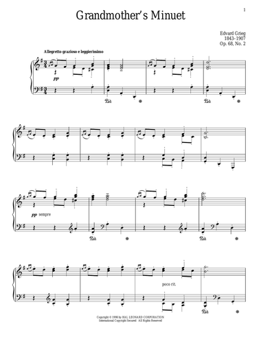 Grandmother's Minuet, Op. 68, No. 2