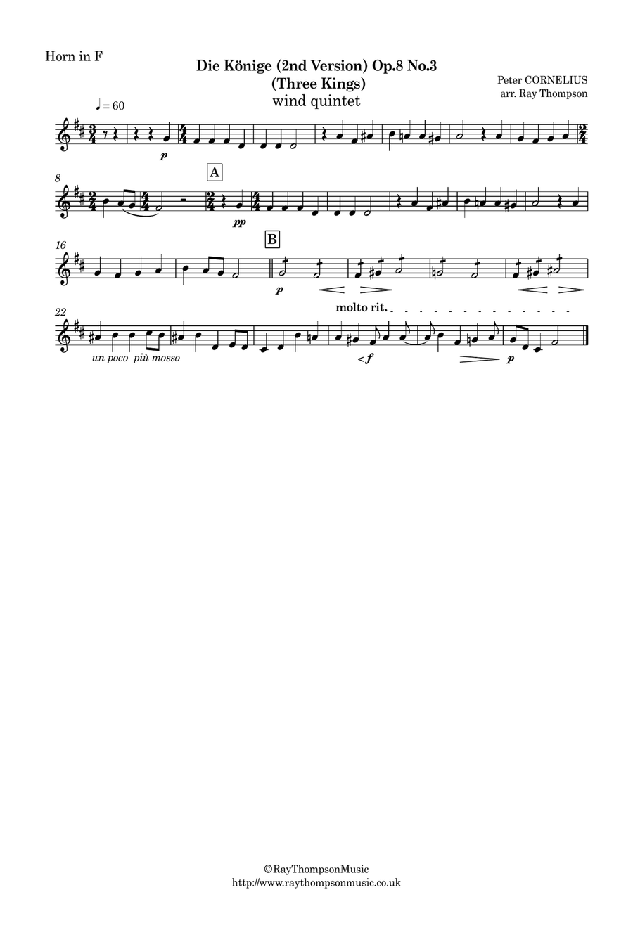 Cornelius: Die Könige (The Three Kings) Op.8 No.3 (2nd version) - wind quintet Woodwind Quintet scores gallery preview page 6