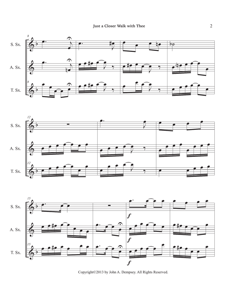 Just a Closer Walk with Thee / Solace (Sax Trio: SAT) SAT scores gallery preview page 6