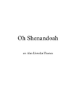 Oh Shenandoah for low voice & piano