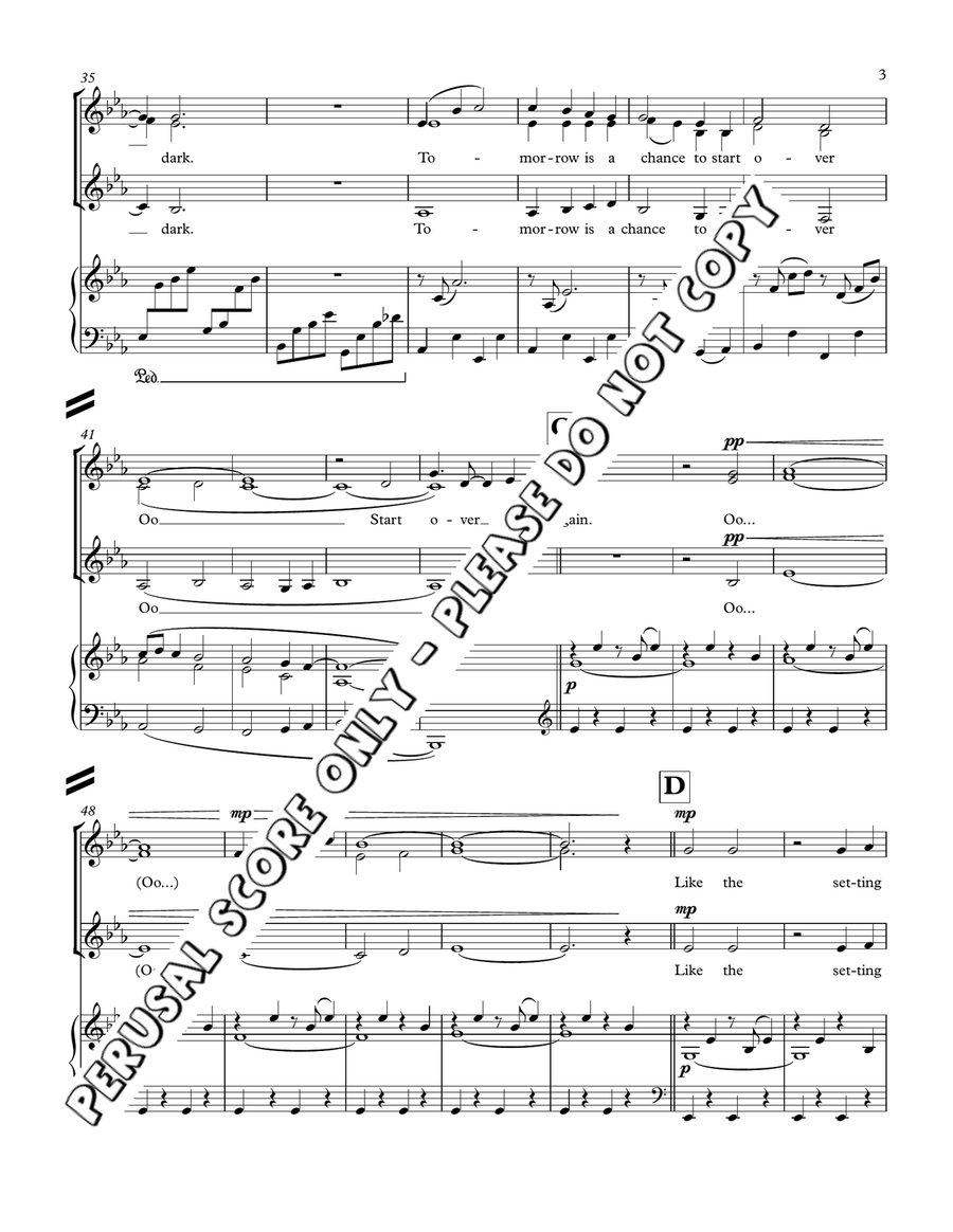 Tomorrow Is A Chance To Start Over SSA scores gallery preview page 4
