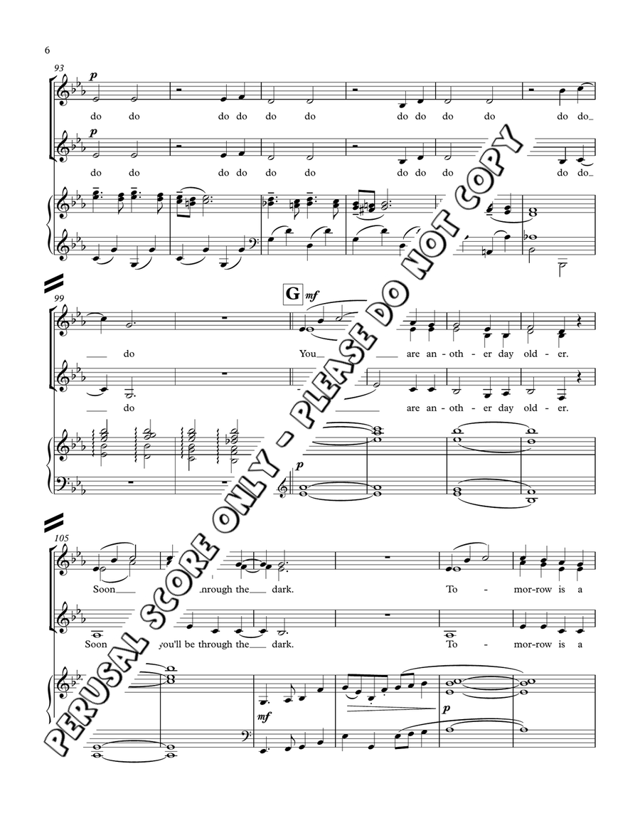 Tomorrow Is A Chance To Start Over SSA scores gallery preview page 7