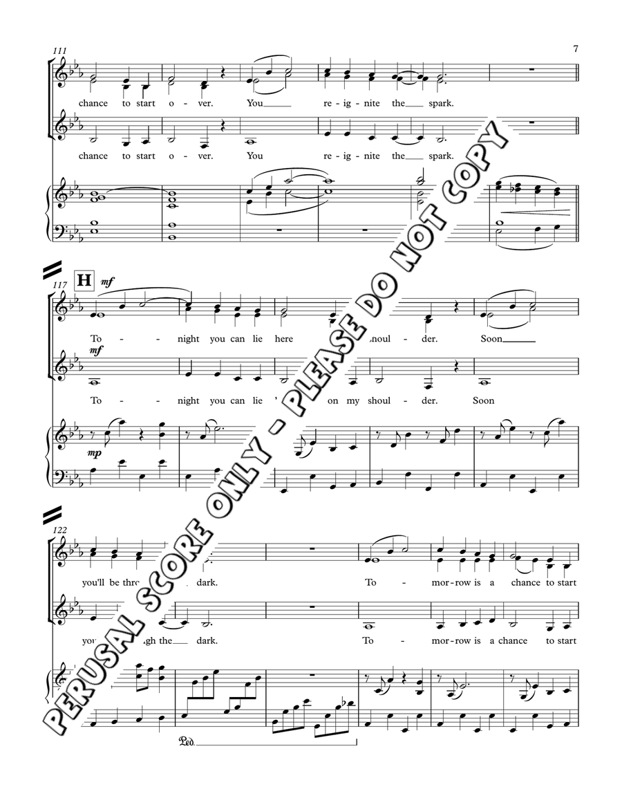 Tomorrow Is A Chance To Start Over SSA scores gallery preview page 8
