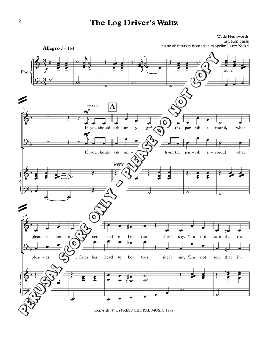 Log Driver's Waltz 3-Part scores gallery preview page 2