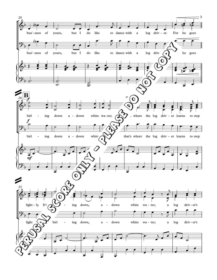Log Driver's Waltz 3-Part scores gallery preview page 3