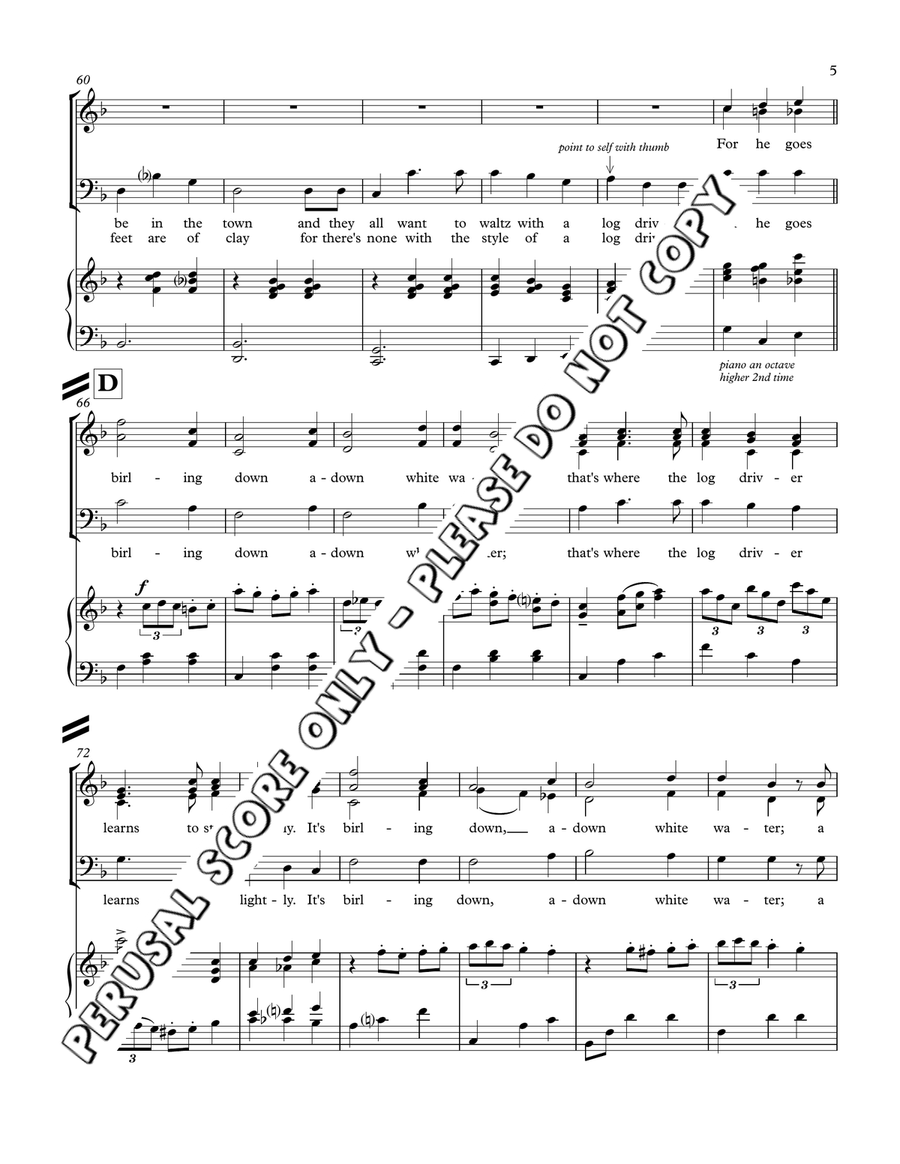 Log Driver's Waltz 3-Part scores gallery preview page 5