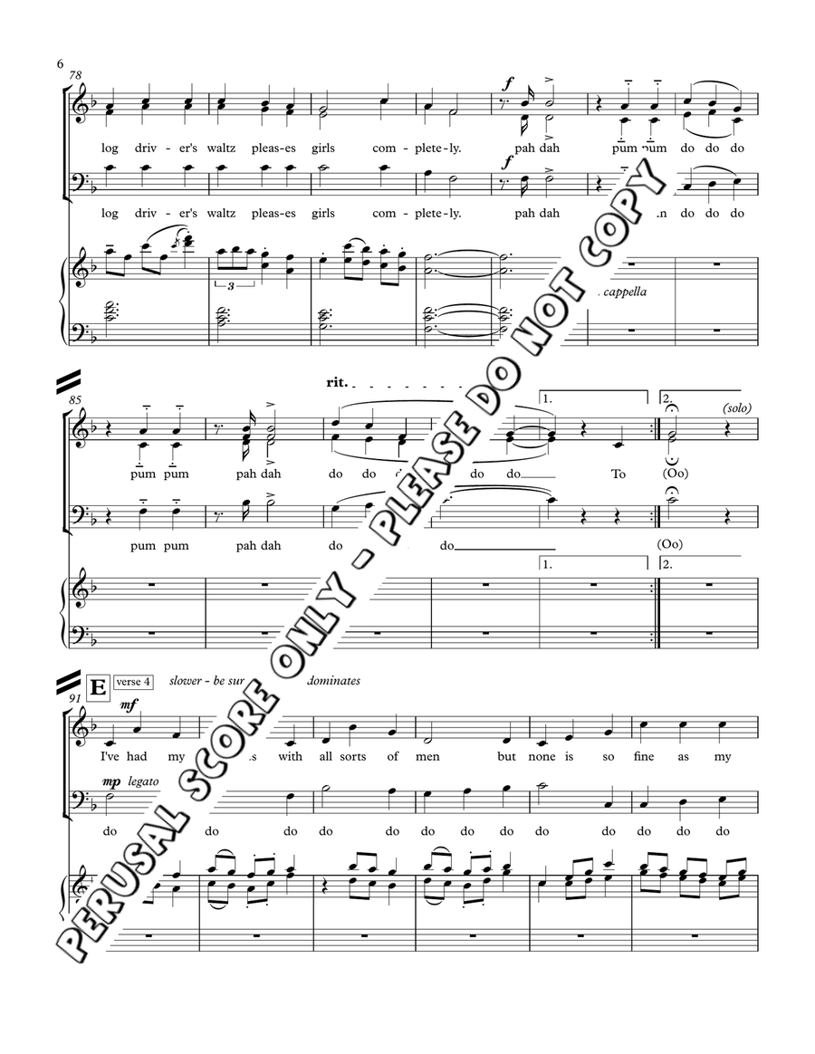 Log Driver's Waltz 3-Part scores gallery preview page 6