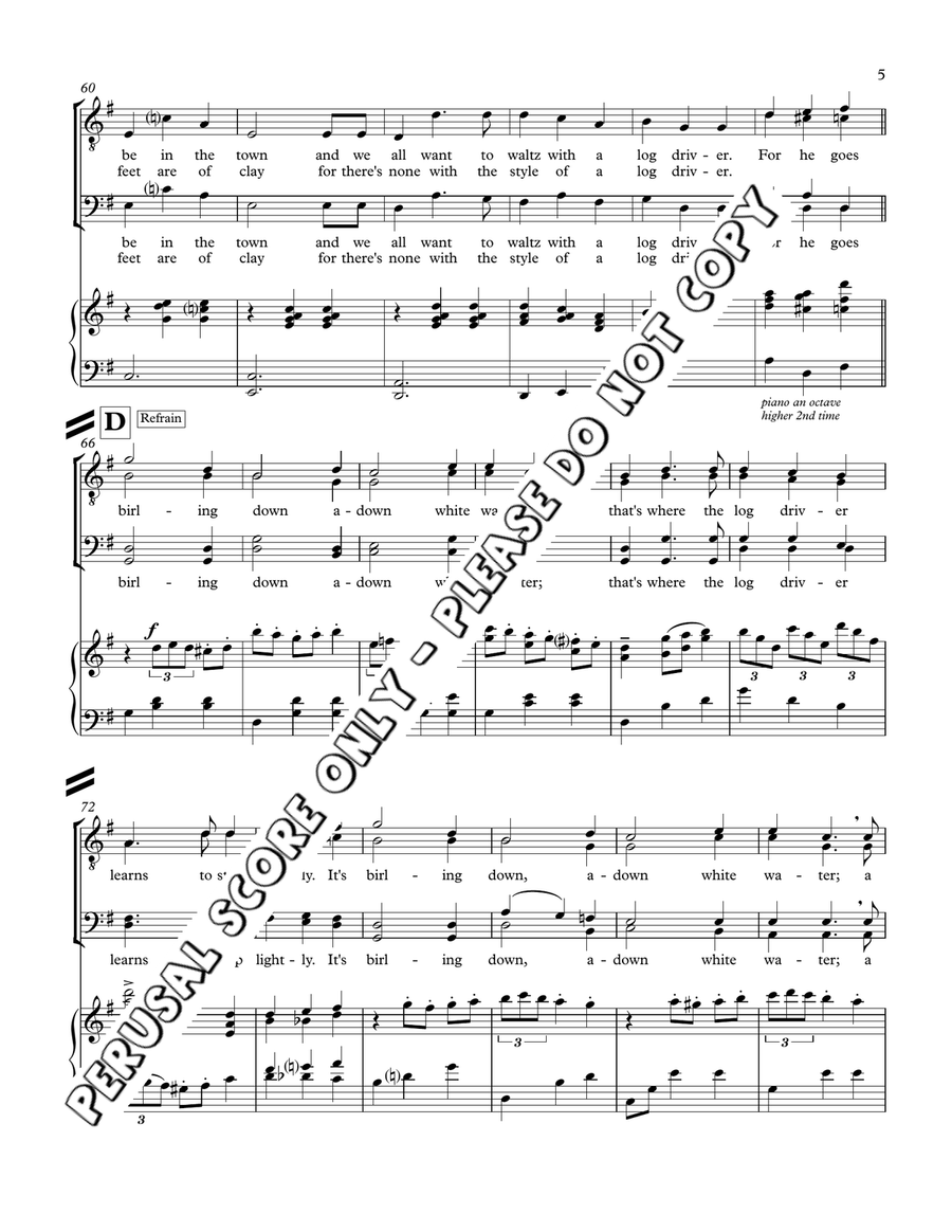 Log Driver's Waltz Log Driver's Waltz TTBB scores gallery preview page 5