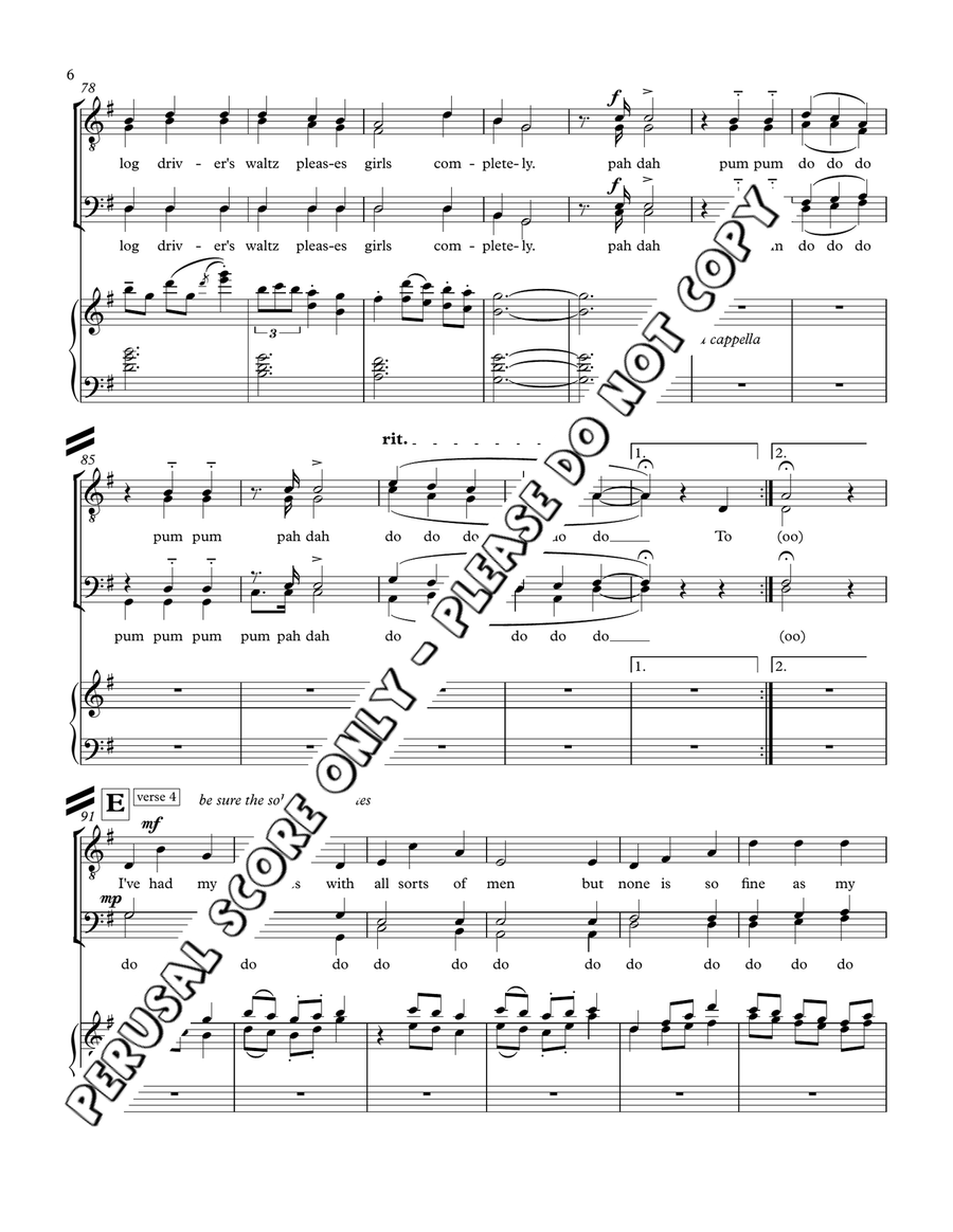Log Driver's Waltz Log Driver's Waltz TTBB scores gallery preview page 6