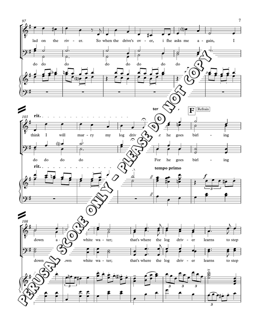 Log Driver's Waltz Log Driver's Waltz TTBB scores gallery preview page 7