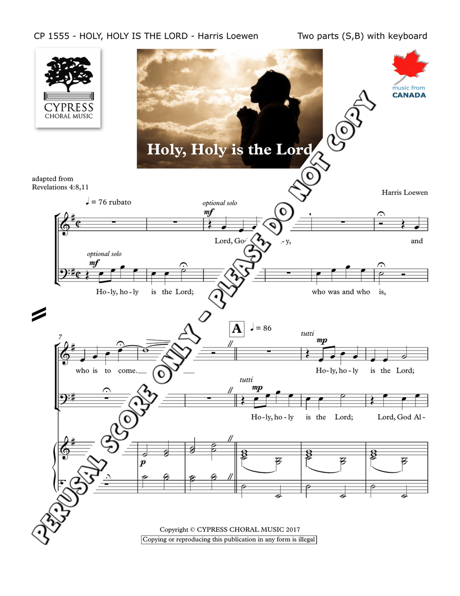 Holy, Holy Is The Lord Holy, Holy Is The Lord Choir scores gallery preview page 2