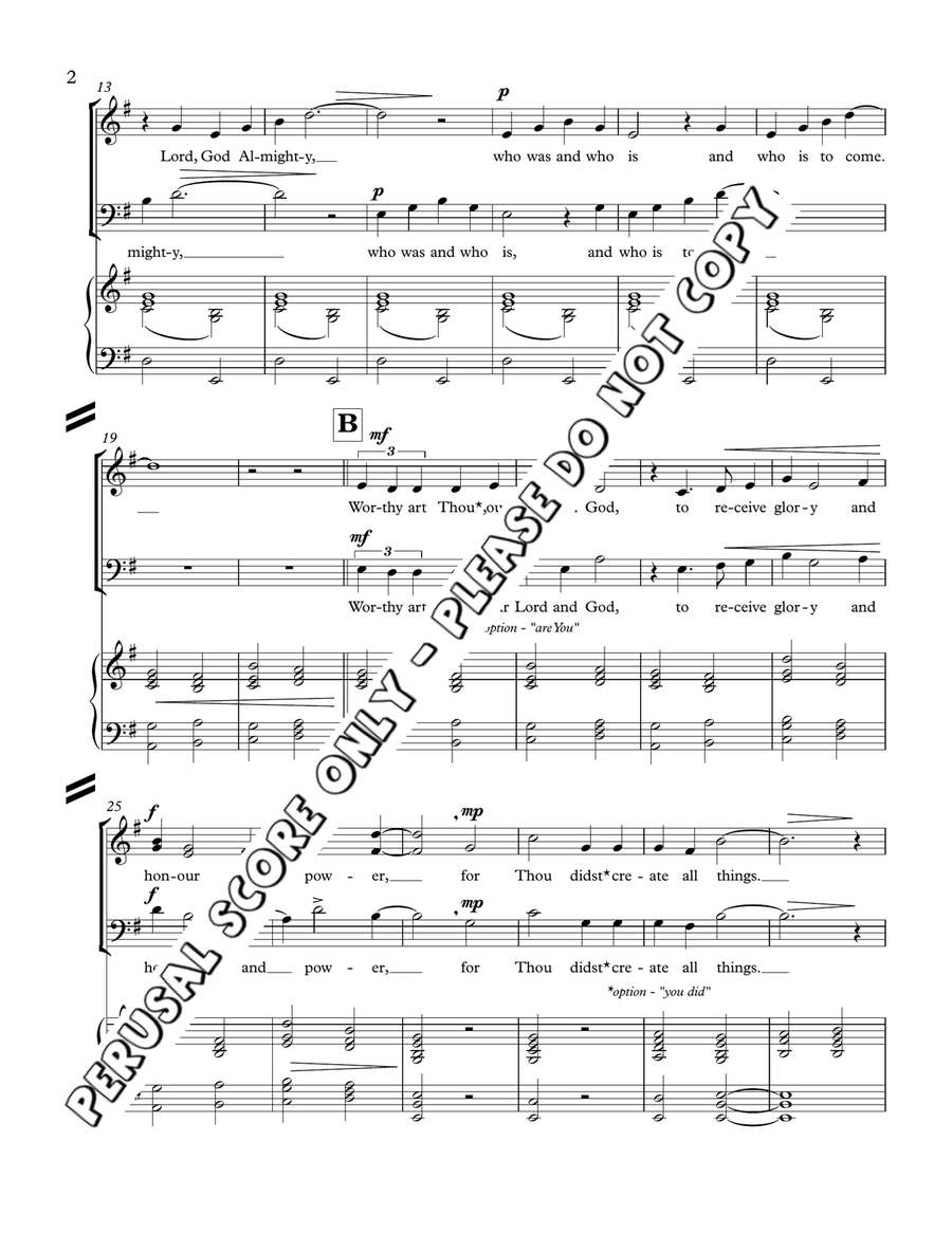 Holy, Holy Is The Lord Holy, Holy Is The Lord Choir scores gallery preview page 3