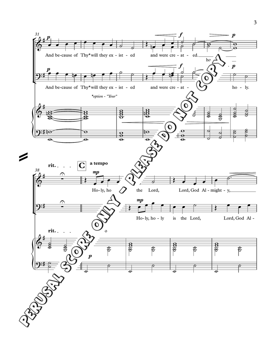 Holy, Holy Is The Lord Holy, Holy Is The Lord Choir scores gallery preview page 4