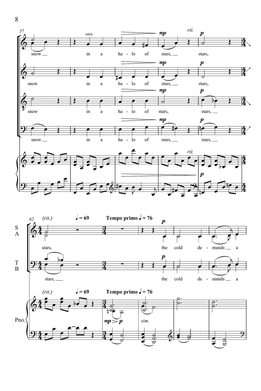 The cold demands a silence 4-Part scores gallery preview page 7
