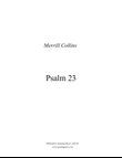 Psalm 23 - Piano/ Vocal score in E Flat