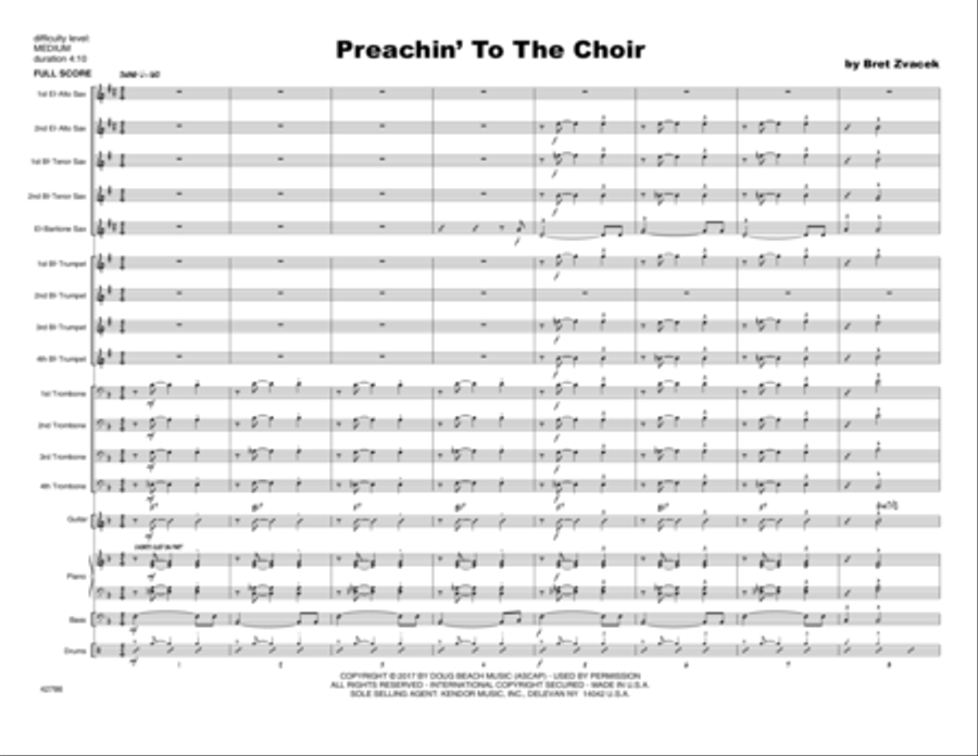 Preachin' To The Choir - Full Score Choir scores gallery preview page 2